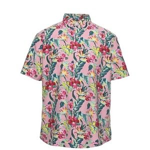 Polo Ralph Lauren men Medium Floral Hawaiian button up shirt pink